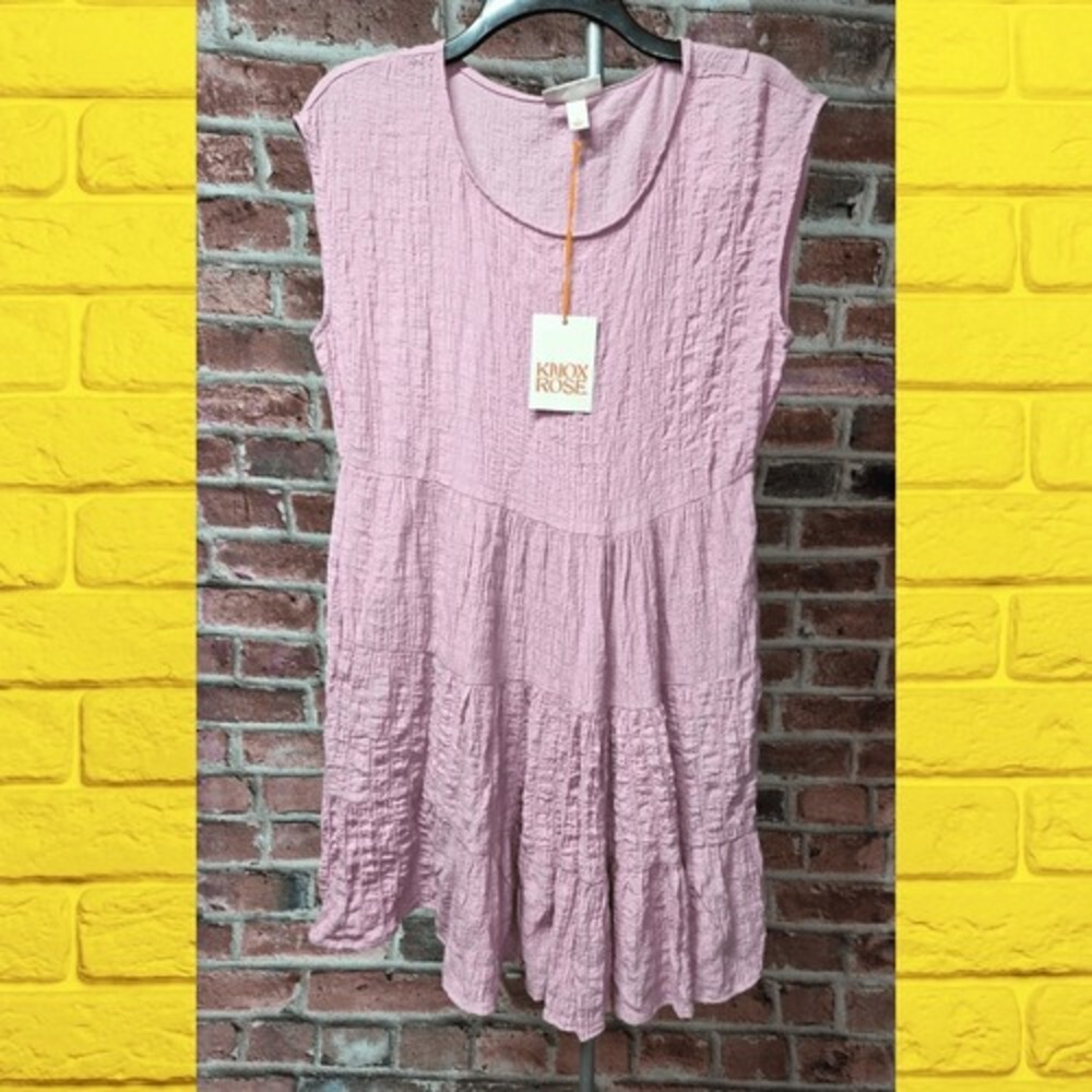 Brand: Knox Rose  Features: - Lightly textured - A-Line shape - Short Sleeves Sm